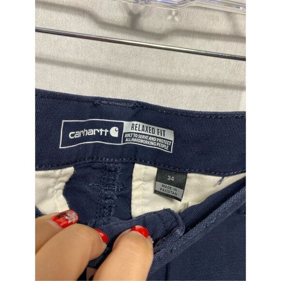Carhartt mens cargo shorts in blue color size 34 NWT - Picture 7 of 9